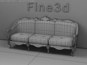 antique09omsofa09 3D Model