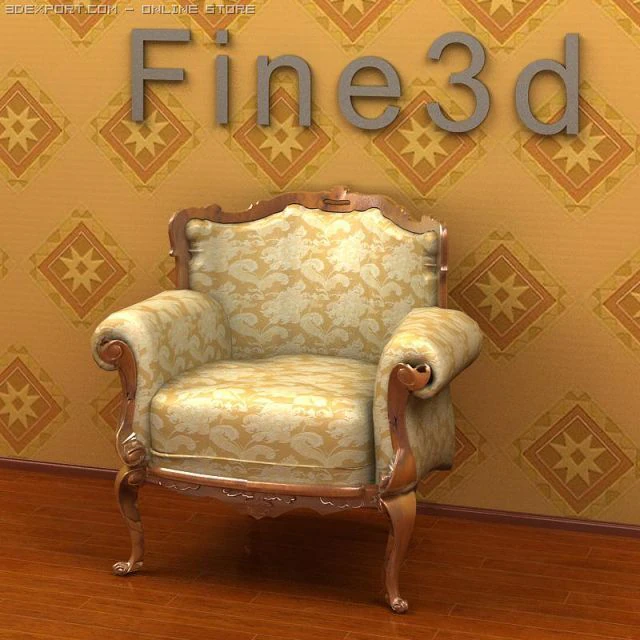antique09omsofa010 3D Model .c4d .max .obj .3ds .fbx .stl .blend 