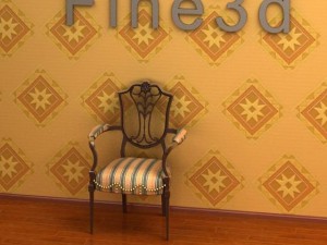 antique08chair093 Modelo 3D