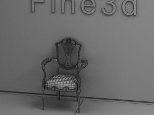 antique08chair093 3D Model