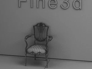 antique08chair093 3D Model
