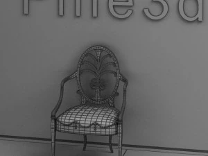 antique08chair094 3D Model