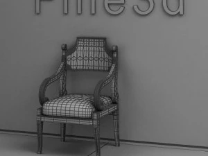 antique08chair096 3D Model