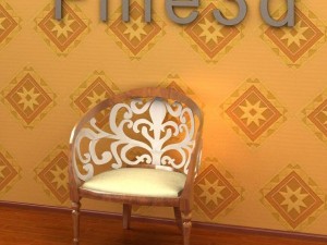 antique08chair0100 3D मॉडल