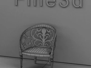 antique08chair0100 3D Model