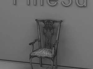 antique08chair0101 3D Model