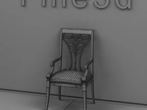 antique08chair0102 3D Model