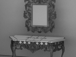 antique08makeup desk089 3D मॉडल