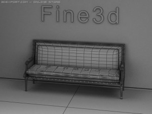 antique08sofa090 3D मॉडल