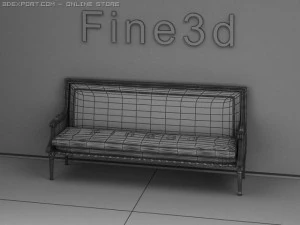antique08sofa090 3D Model
