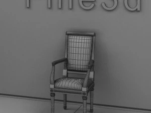 antique09chair052 3D Model