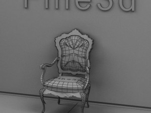 antique09omchair011a 3D Model