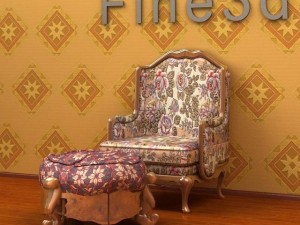 antique09omsofa012 Modelo 3D