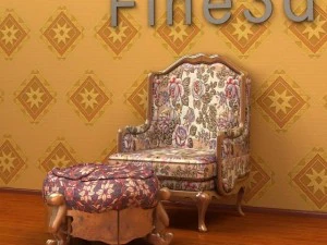 antique09omsofa012 3D Model