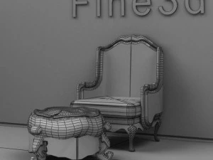 antique09omsofa012 3D Model