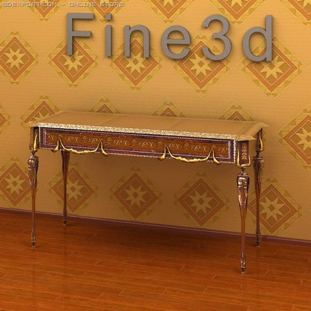 antique09omtable011b Modello 3D .c4d .max .obj .3ds .fbx .stl .blend 