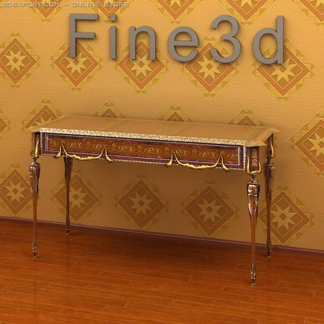 antique09omtable011b 3D Model .c4d .max .obj .3ds .fbx .stl .blend 