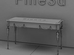 antique09omtable011b Modello 3D