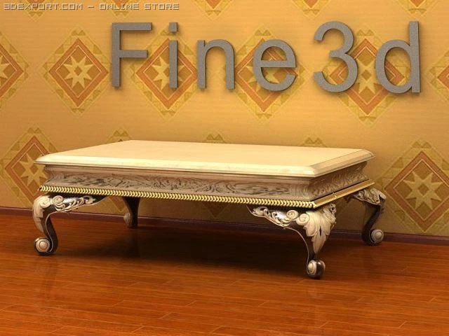 antique09table030b 3D Model .c4d .max .obj .3ds .fbx .stl .blend 