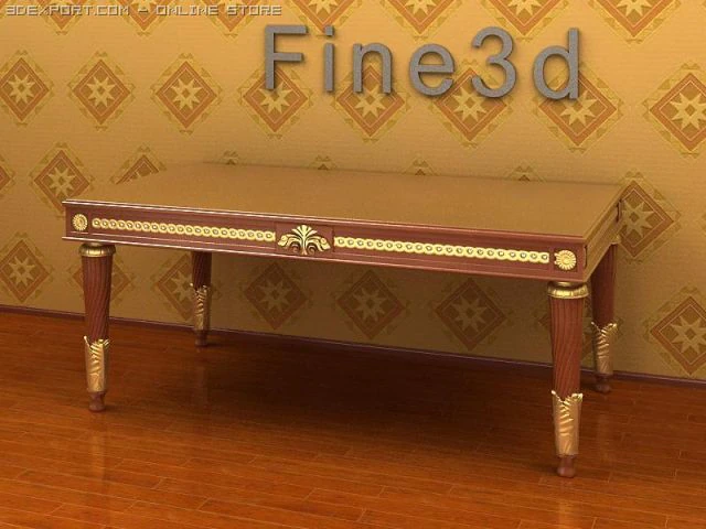 antique09table052a 3D Model .c4d .max .obj .3ds .fbx .stl .blend