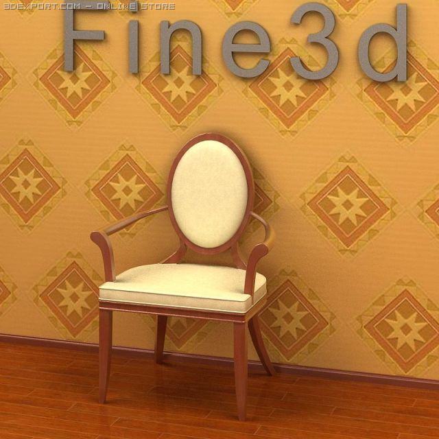 antique09chair033 3D 모델 .c4d .max .obj .3ds .fbx .stl .blend 
