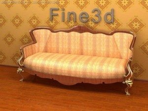 antique09omsofa013a 3D 模型