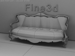 antique09omsofa013a Model 3D
