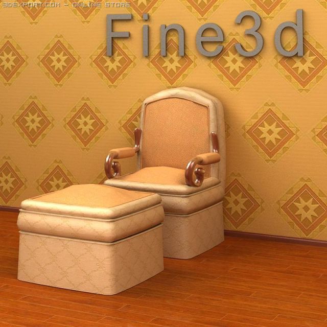 antique09omsofa014a 3D Model .c4d .max .obj .3ds .fbx .stl .blend 