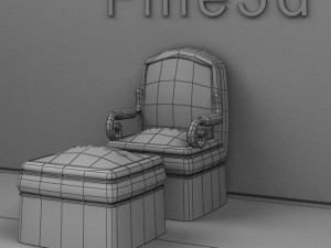 antique09omsofa014a 3D Model
