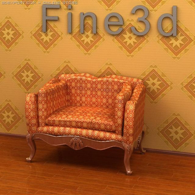 antique09omsofa015a 3D-Modell .c4d .max .obj .3ds .fbx .stl .blend 