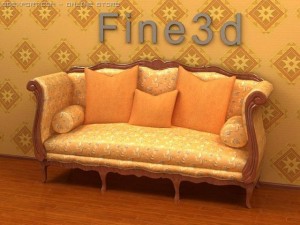 antique09omsofa015d 3Dモデル