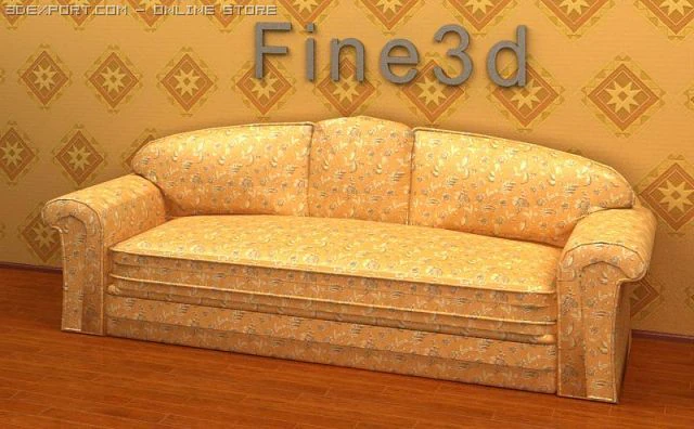 antique09omsofa016d 3D Model .c4d .max .obj .3ds .fbx .stl .blend 