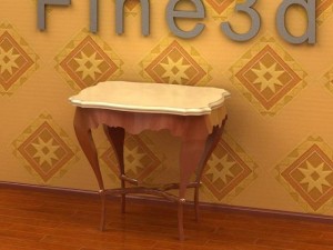 antique09omtable013b Modèle 3D