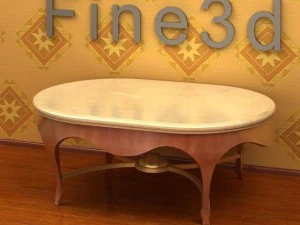 골동품09omtable013c 3D 모델