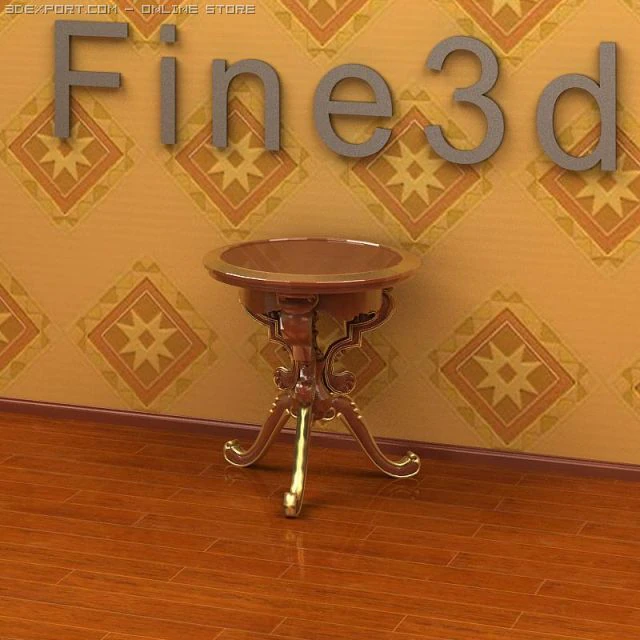 antique09omtable014b 3D Model .c4d .max .obj .3ds .fbx .stl .blend 