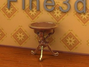 antique09omtable014b 3Dモデル