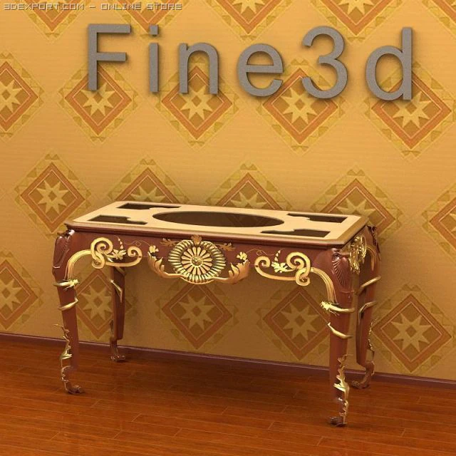 antique09omtable016c 3D Model .c4d .max .obj .3ds .fbx .stl .blend 