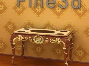 antique09omtable016c Modèle 3D