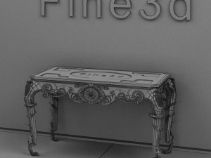 antique09omtable016c 3D 모델