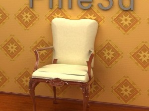 antique09omchair021 3D Model