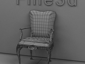 antique09omchair021 3D Model