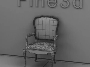 antique09omchair022 3D Model