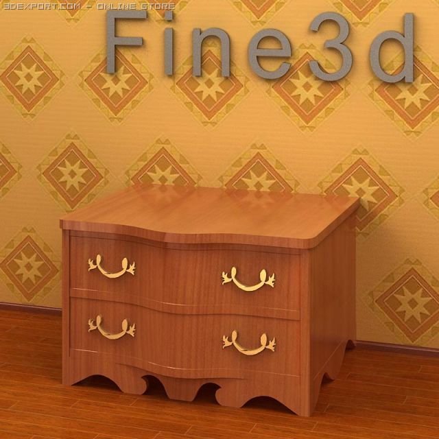 antique09omcupboard025b 3D Model .c4d .max .obj .3ds .fbx .stl .blend 