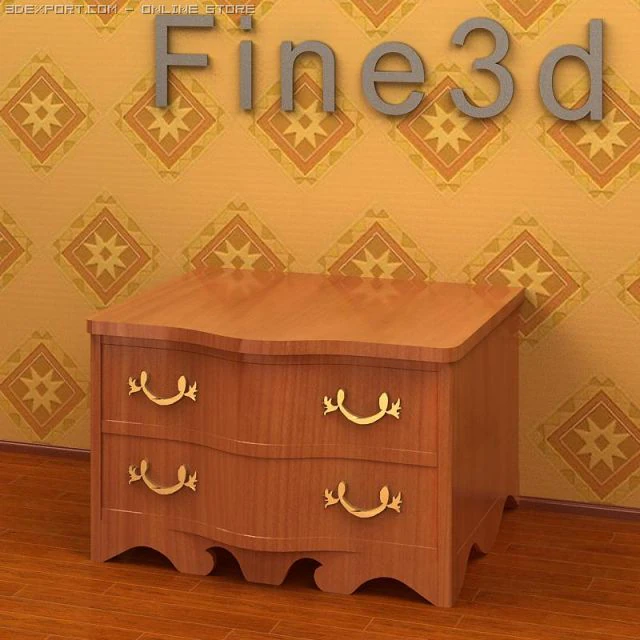 antique09omcupboard025b 3D Model .c4d .max .obj .3ds .fbx .stl .blend