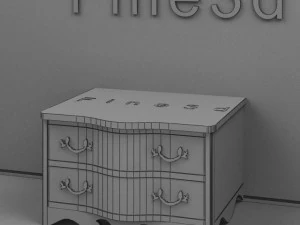 antique09omcupboard025b 3D Model