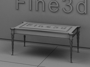 antique09omtable026a Model 3D