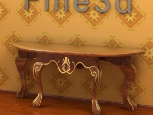 antique09omtable023 Modelo 3D