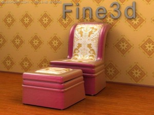 antique09omsofa024 Model 3D