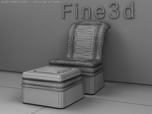 antique09omsofa024 Modelo 3D