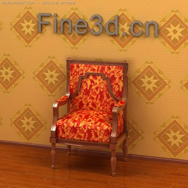 antique09omchair035 Modello 3D .c4d .max .obj .3ds .fbx .stl .blend 